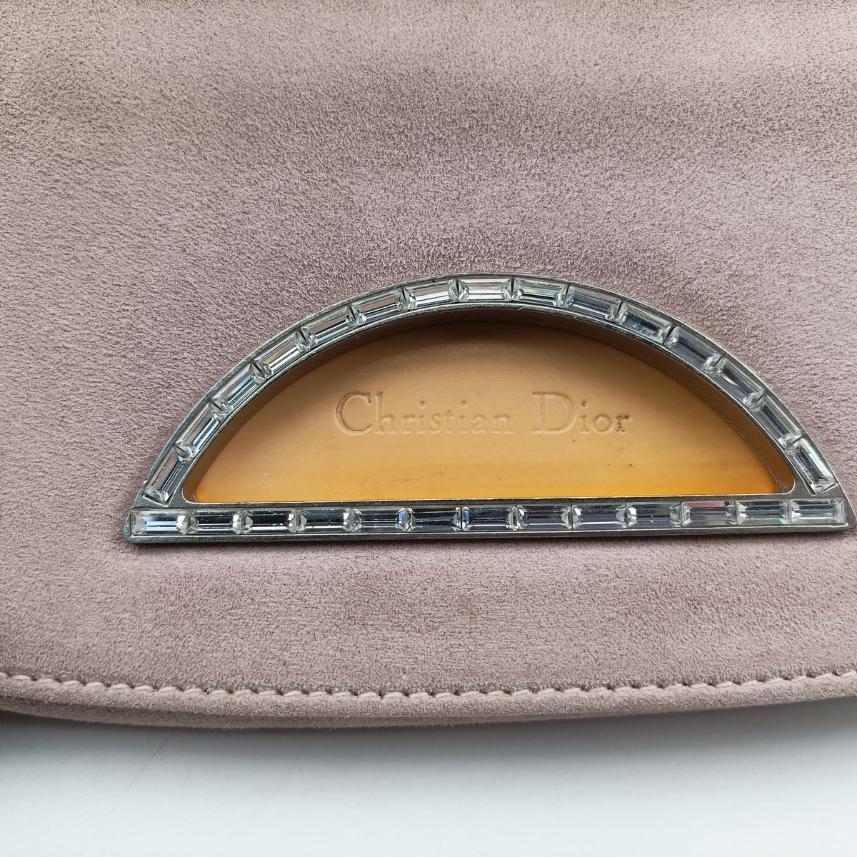 Secondhand Christian Dior Marispearl Pink Suede  shoulderbag | stylenewstar