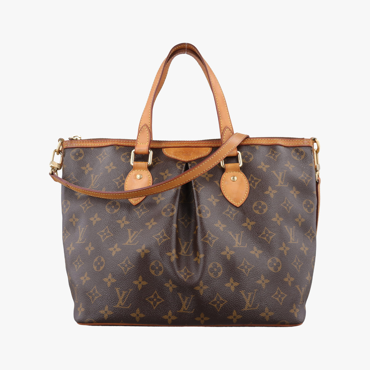 Pre-owned Louis Vuitton PALERMO PM brown Monogram Canvas M40145 shoulderbag | stylenewstar