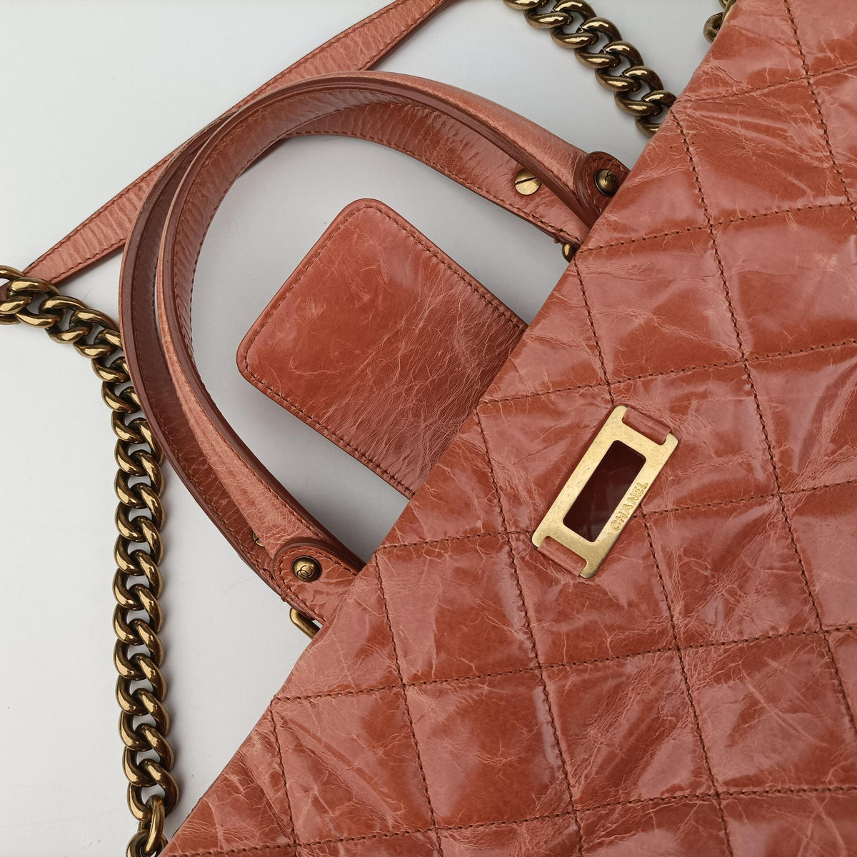 Vintage Chanel 2.55 Matelasse Orange Leather A66818 shoulderbag | stylenewstar