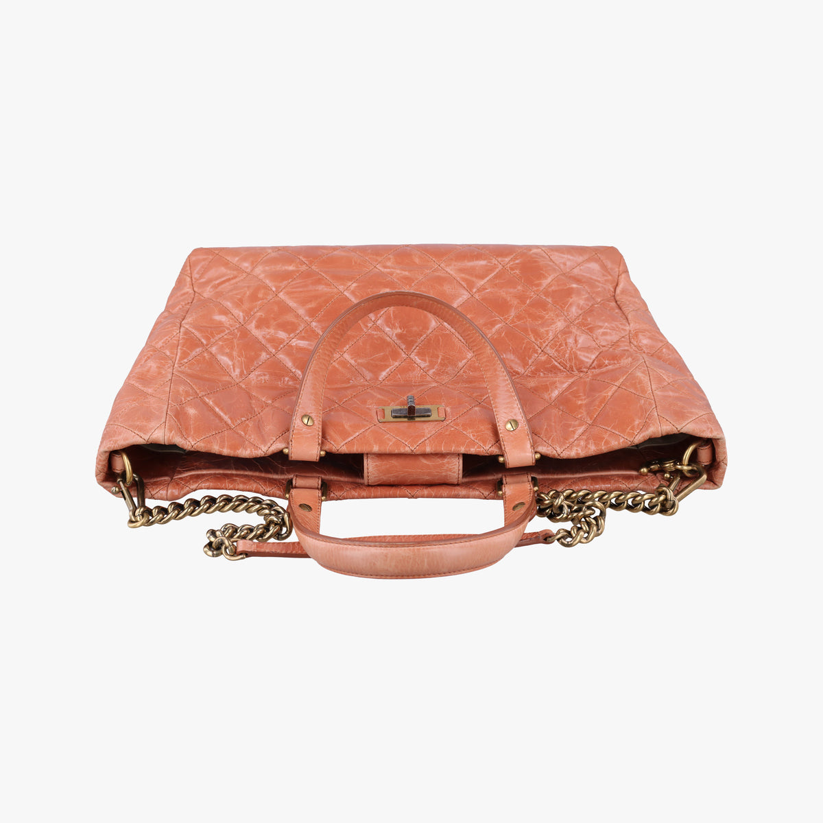 Pre-owned Chanel 2.55 Matelasse Orange Leather A66818 shoulderbag | stylenewstar