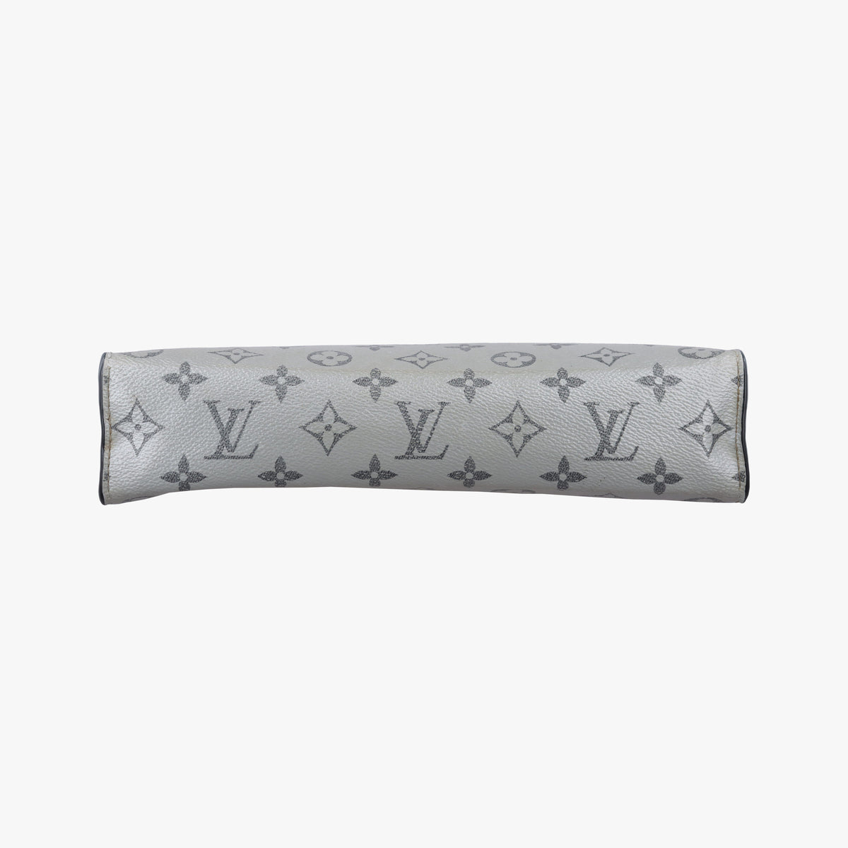 Pre-owned Louis Vuitton Pochette Voyage MM Black x Silver Monogram Split M63039 clutchbag | stylenewstar