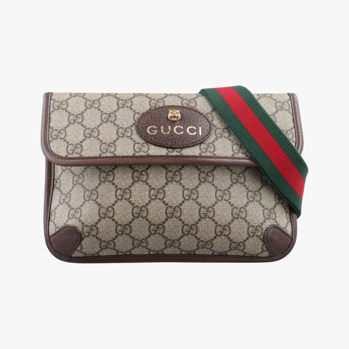 Vintage Gucci NEO VINTAGE GG Supreme Beige x Brown PVC coated canvas 493930 bum bag/waist bag | stylenewstar