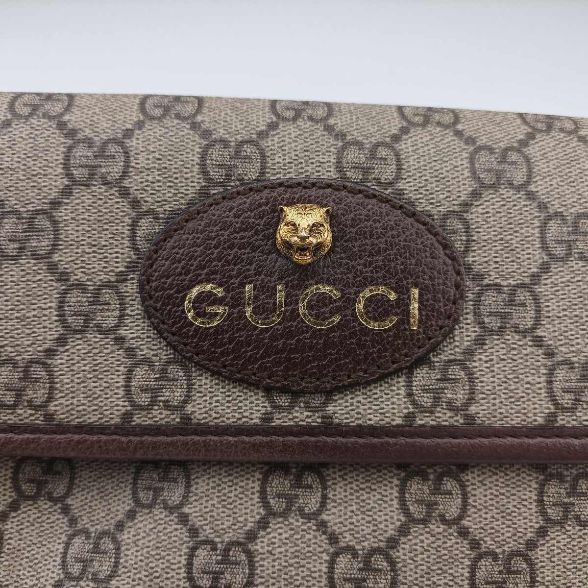 Pre-owned Gucci NEO VINTAGE GG Supreme Beige x Brown PVC coated canvas 493930 bum bag/waist bag | stylenewstar