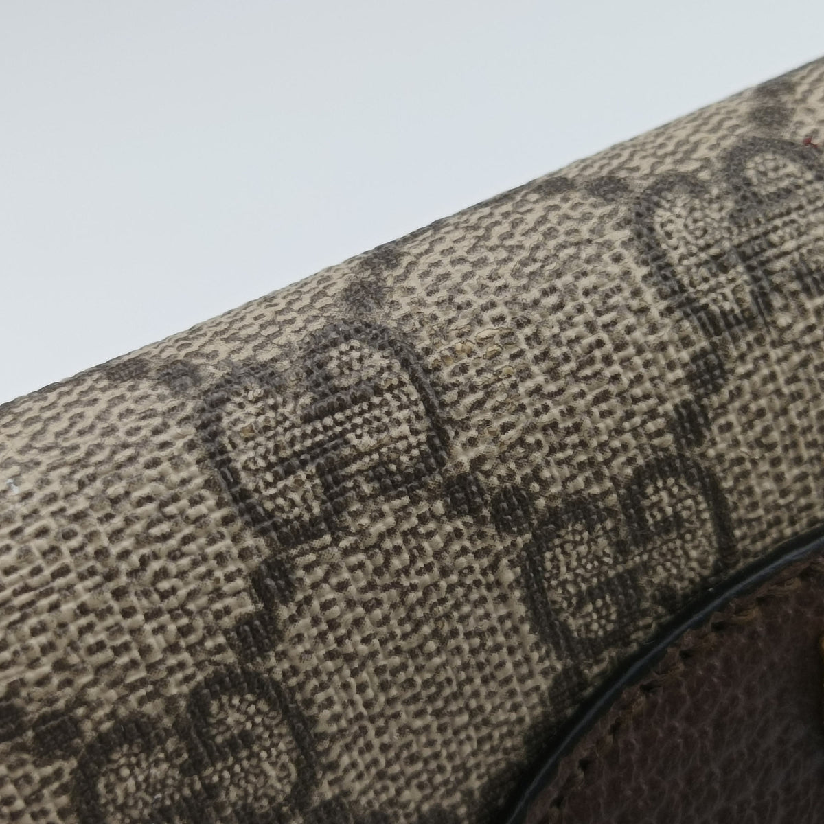 Pre-owned Gucci NEO VINTAGE GG Supreme Beige x Brown PVC coated canvas 493930 bum bag/waist bag | stylenewstar