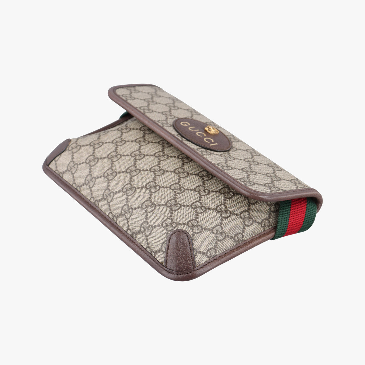 Pre-owned Gucci NEO VINTAGE GG Supreme Beige x Brown PVC coated canvas 493930 bum bag/waist bag | stylenewstar