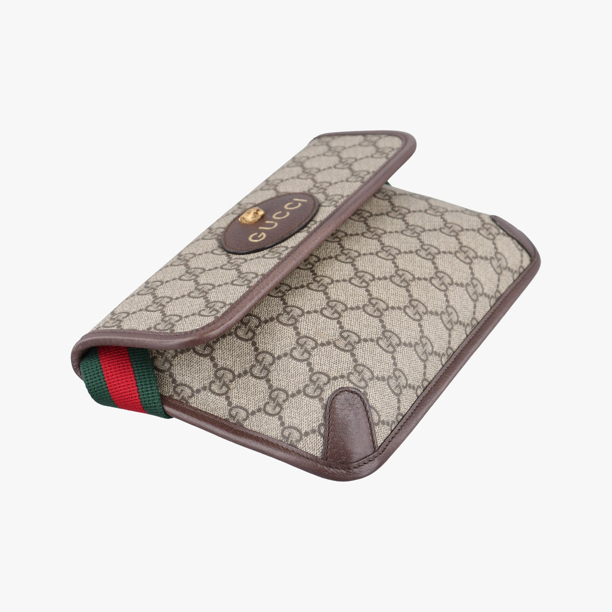 Pre-owned Gucci NEO VINTAGE GG Supreme Beige x Brown PVC coated canvas 493930 bum bag/waist bag | stylenewstar
