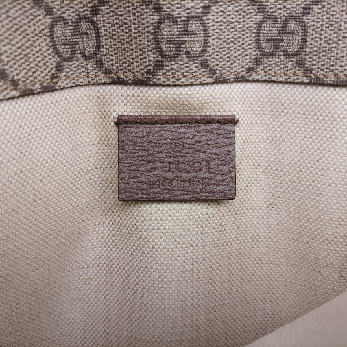 Vintage Gucci NEO VINTAGE GG Supreme beige×Brown PVC coated canvas×Leather 493930 bum bag/waist bag | stylenewstar