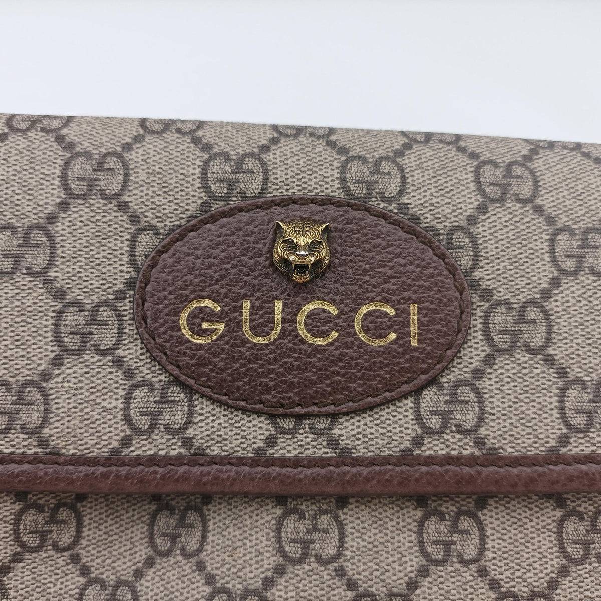 Vintage Gucci NEO VINTAGE GG Supreme beige×Brown PVC coated canvas×Leather 493930 bum bag/waist bag | stylenewstar