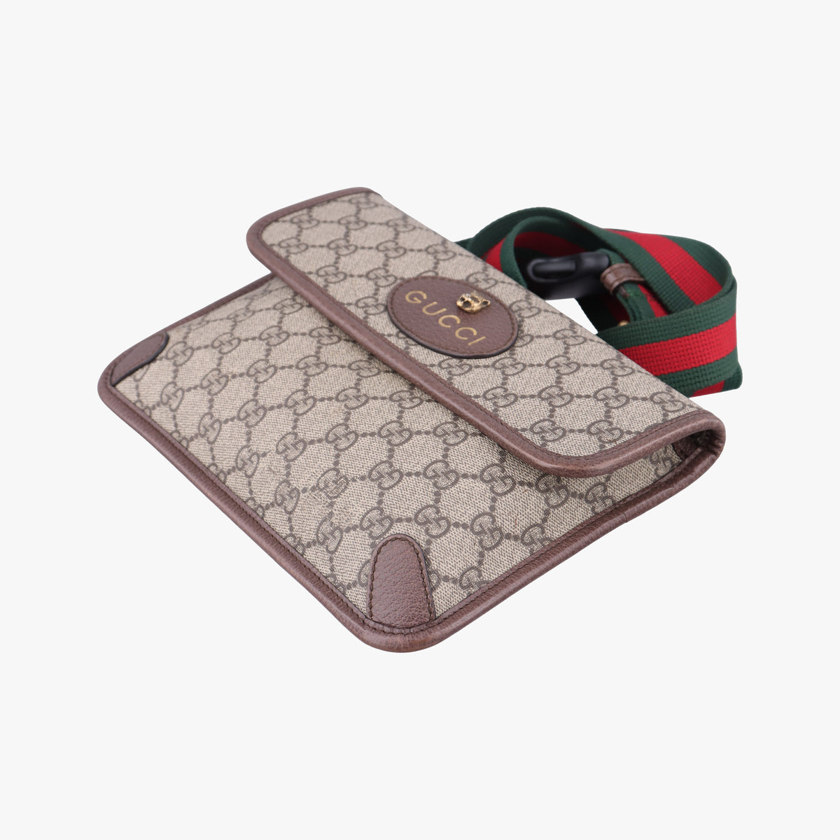 Vintage Gucci NEO VINTAGE GG Supreme beige×Brown PVC coated canvas×Leather 493930 bum bag/waist bag | stylenewstar