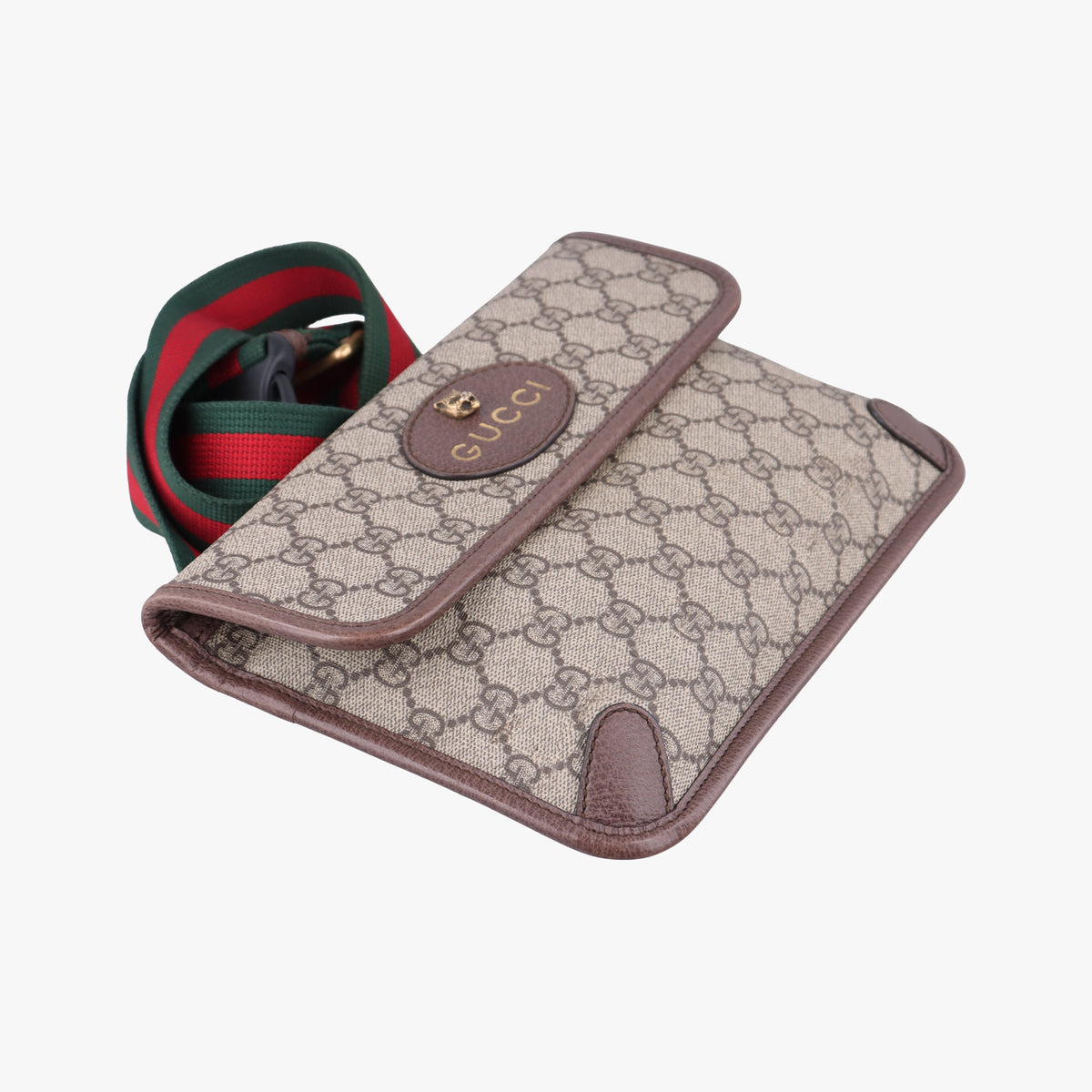 Vintage Gucci NEO VINTAGE GG Supreme beige×Brown PVC coated canvas×Leather 493930 bum bag/waist bag | stylenewstar