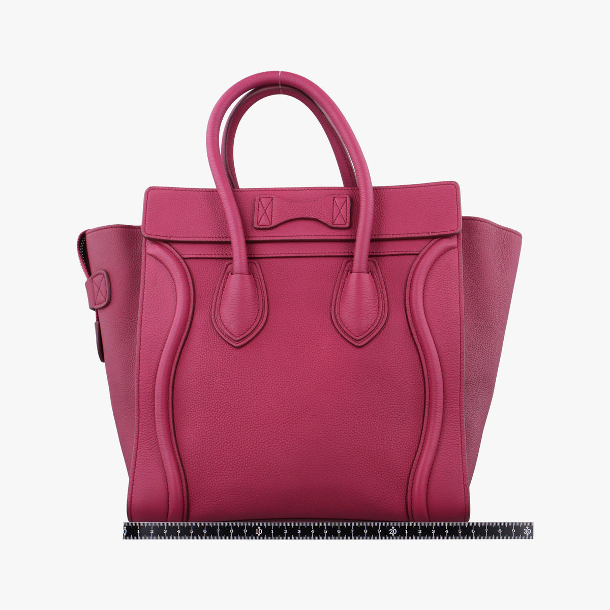 Secondhand Celine Luggage Micro shopper raspberry Leather  handbag | stylenewstar