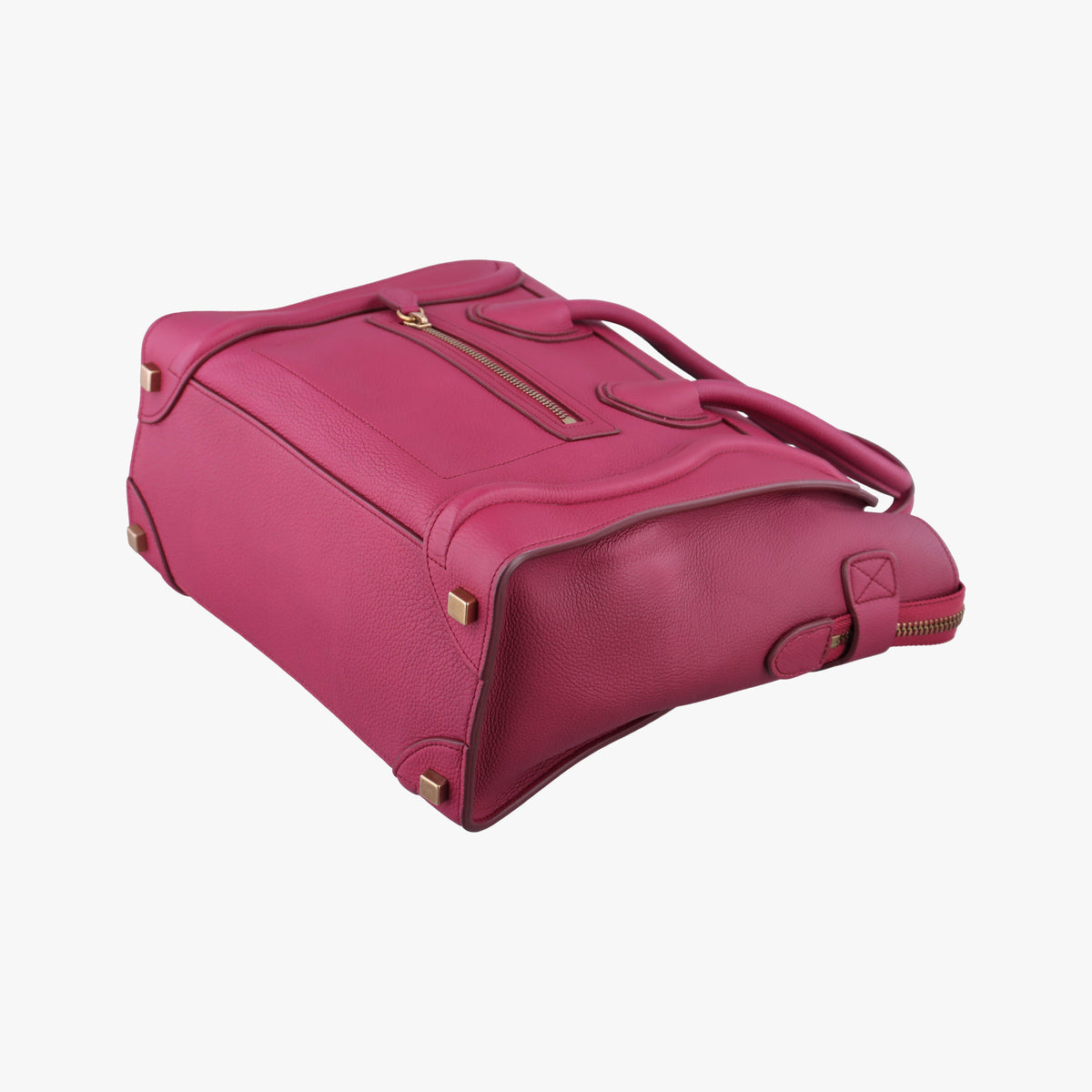 Secondhand Celine Luggage Micro shopper raspberry Leather  handbag | stylenewstar