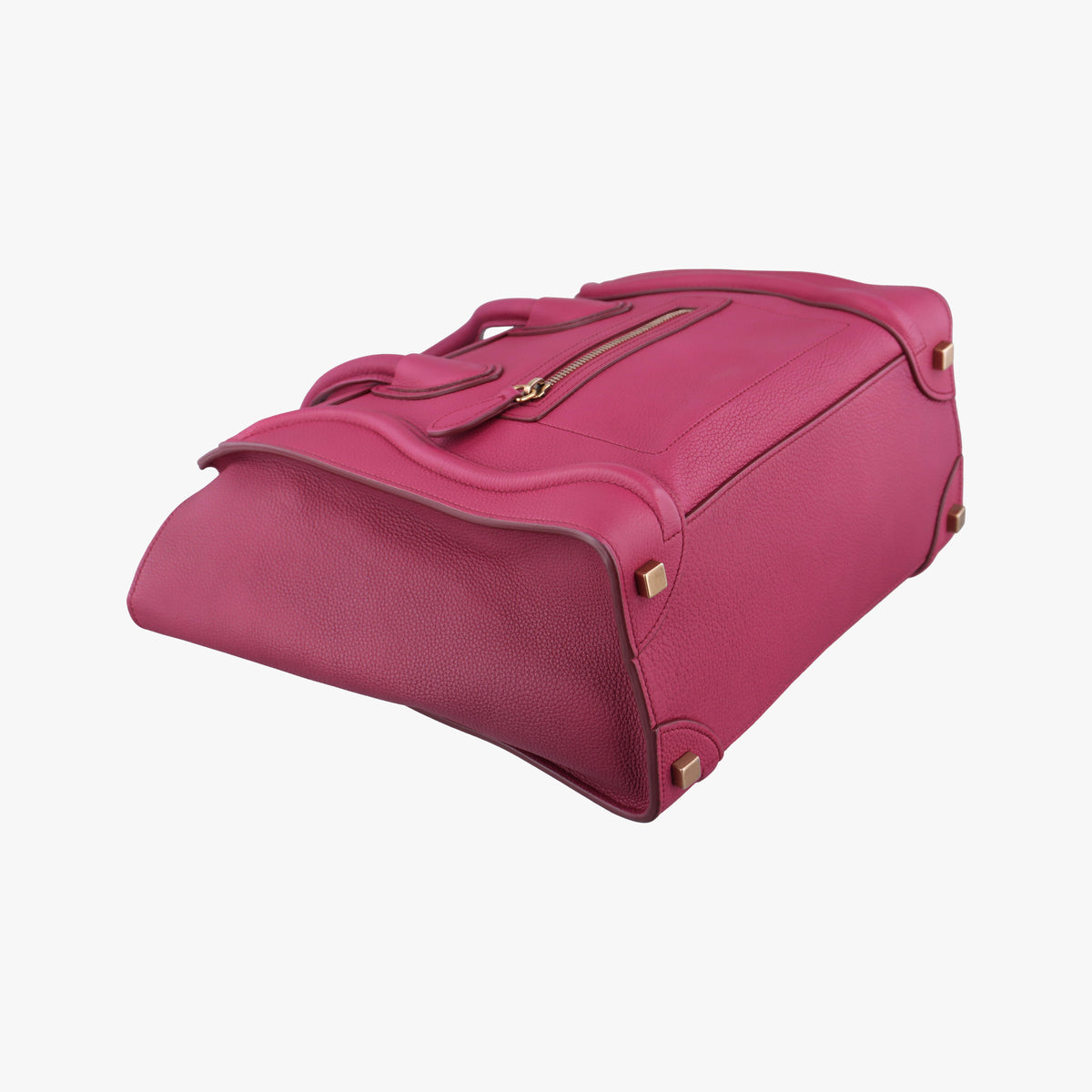Secondhand Celine Luggage Micro shopper raspberry Leather  handbag | stylenewstar