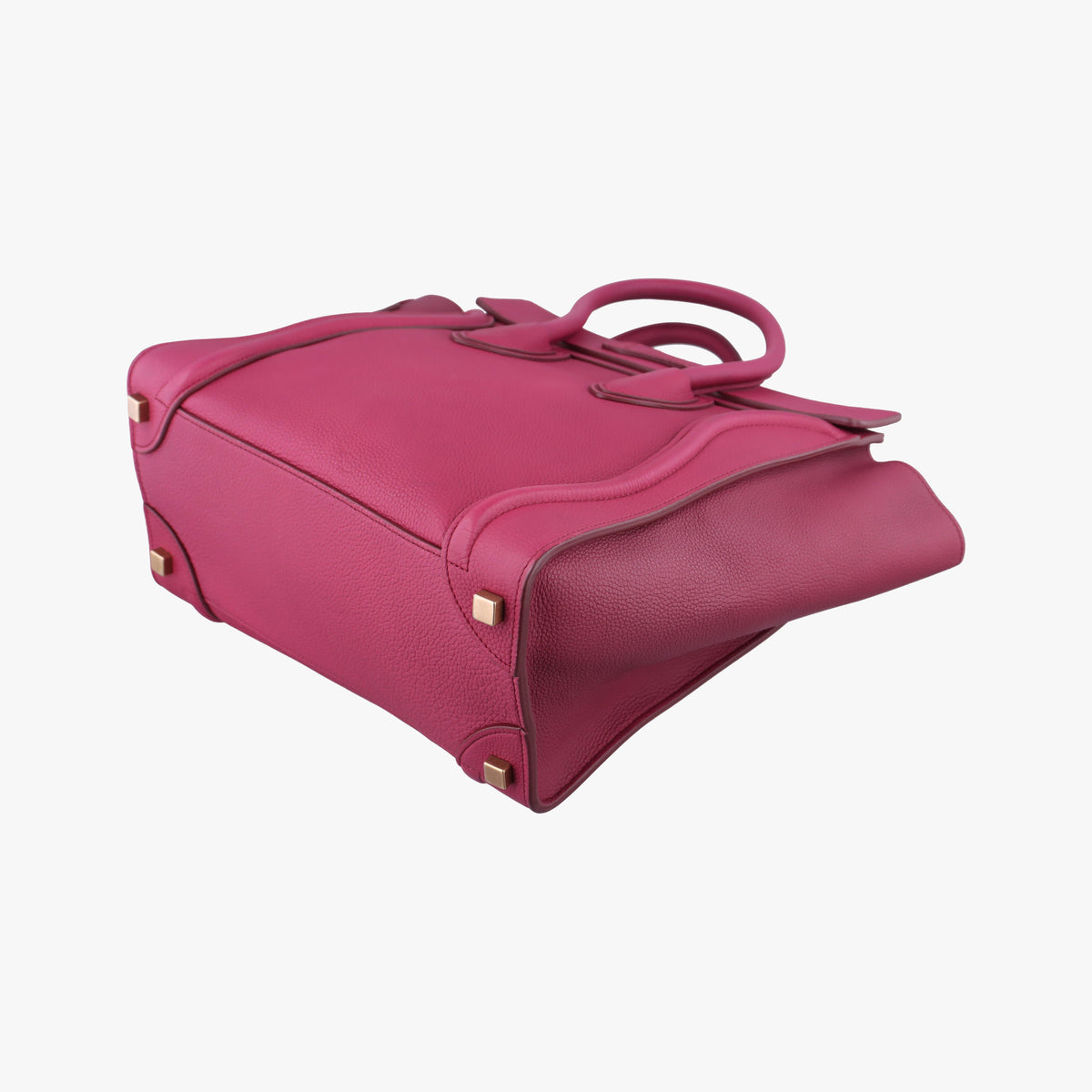 Secondhand Celine Luggage Micro shopper raspberry Leather  handbag | stylenewstar
