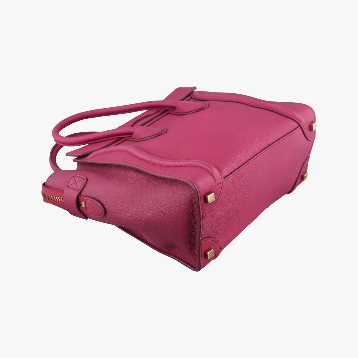 Secondhand Celine Luggage Micro shopper raspberry Leather  handbag | stylenewstar