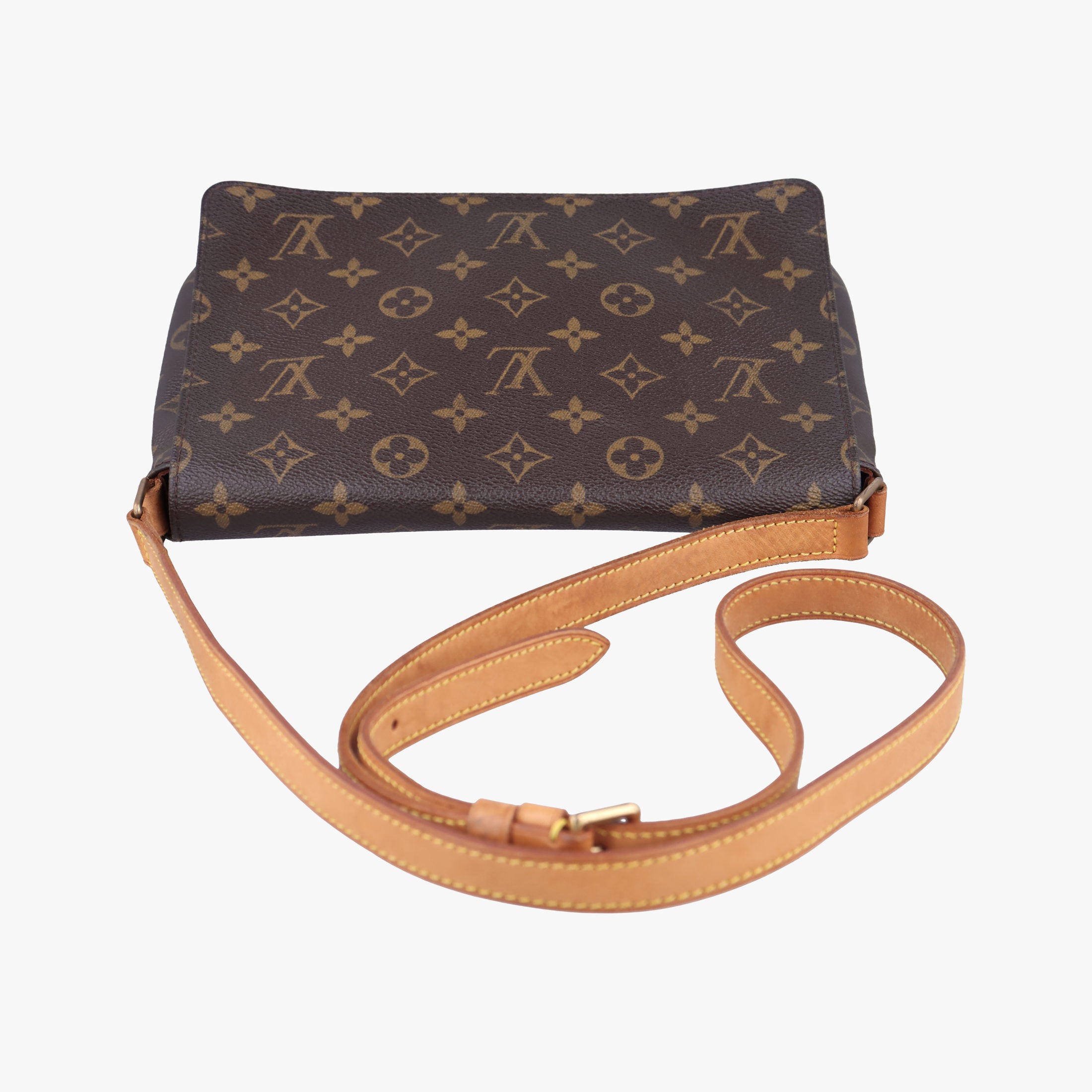 Pre-owned Louis Vuitton Musette Tango Brown Monogram Canvas M51388 shoulderbag | stylenewstar
