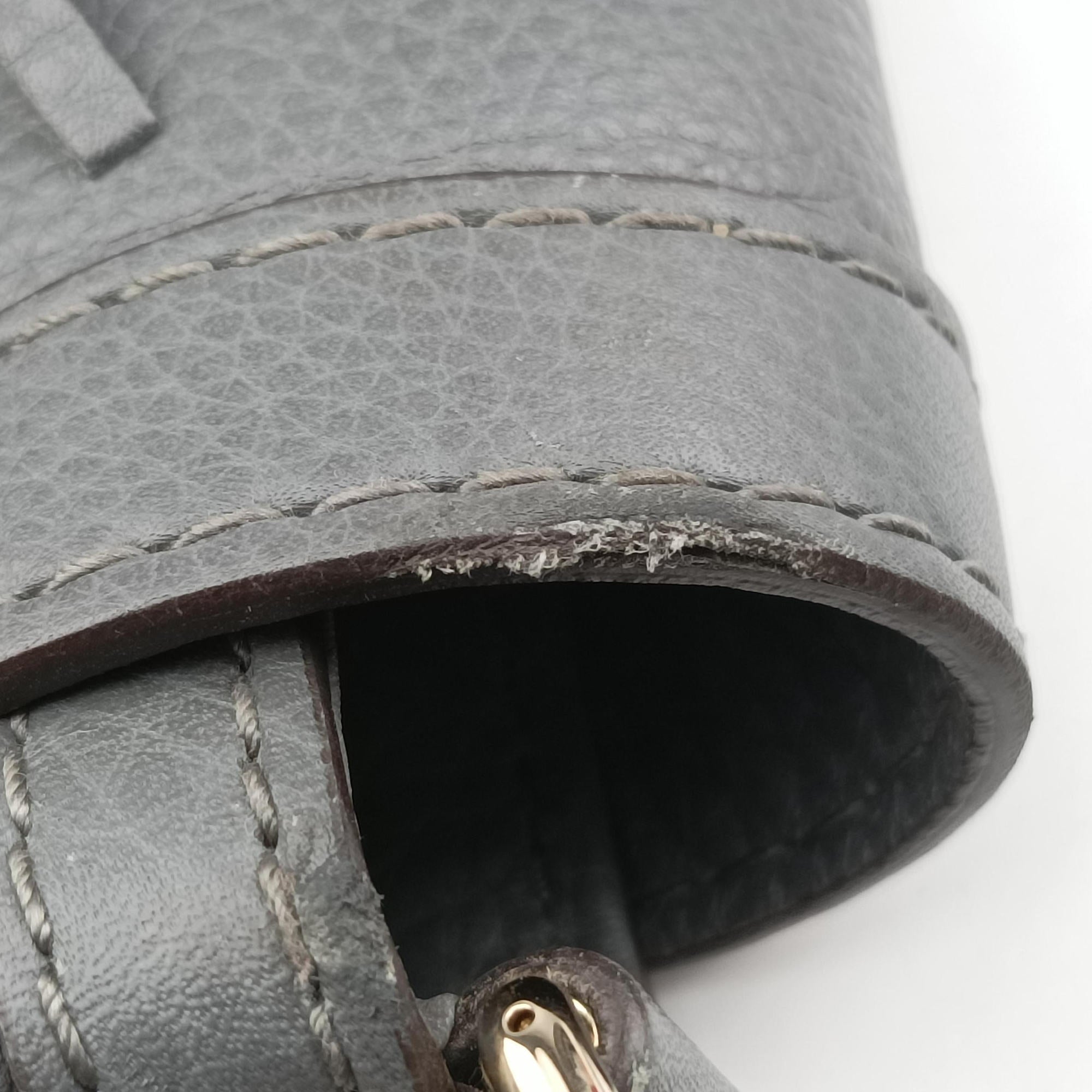 Pre-owned Gucci Bella Grey Leather 282301 shoulderbag | stylenewstar