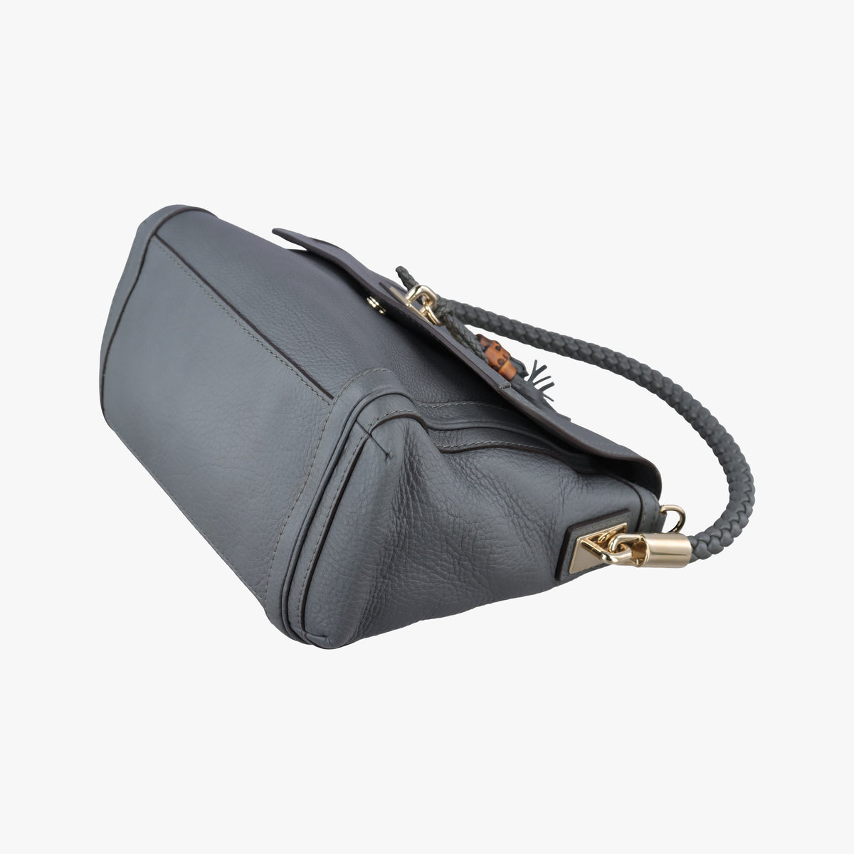 Pre-owned Gucci Bella Grey Leather 282301 shoulderbag | stylenewstar