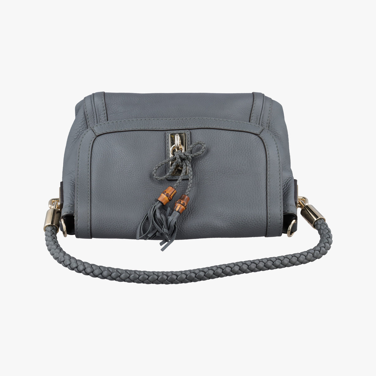 Pre-owned Gucci Bella Grey Leather 282301 shoulderbag | stylenewstar