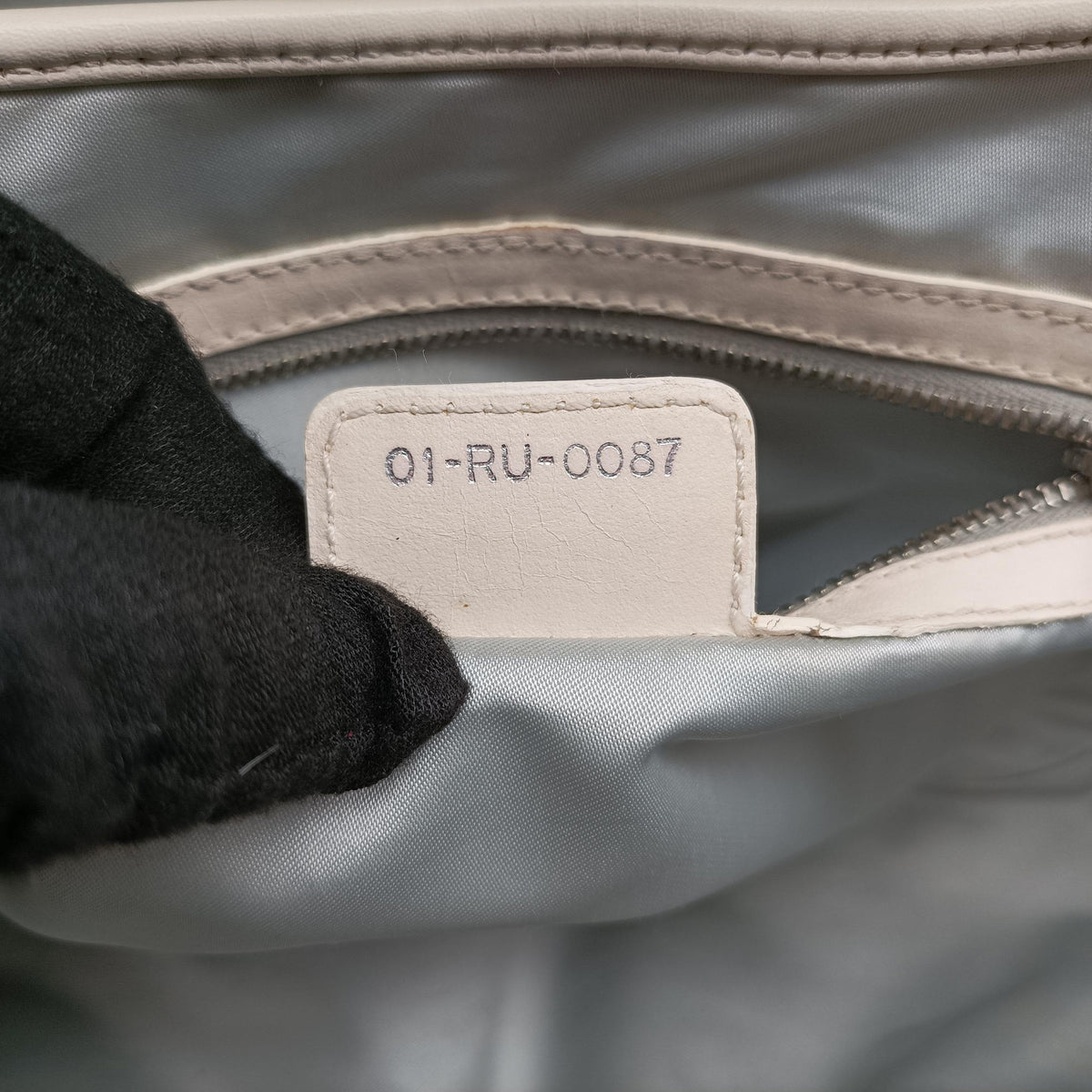 Pre-owned Christian Dior Romantique Trotter White×Gray PVC coated canvas  shoulderbag | stylenewstar