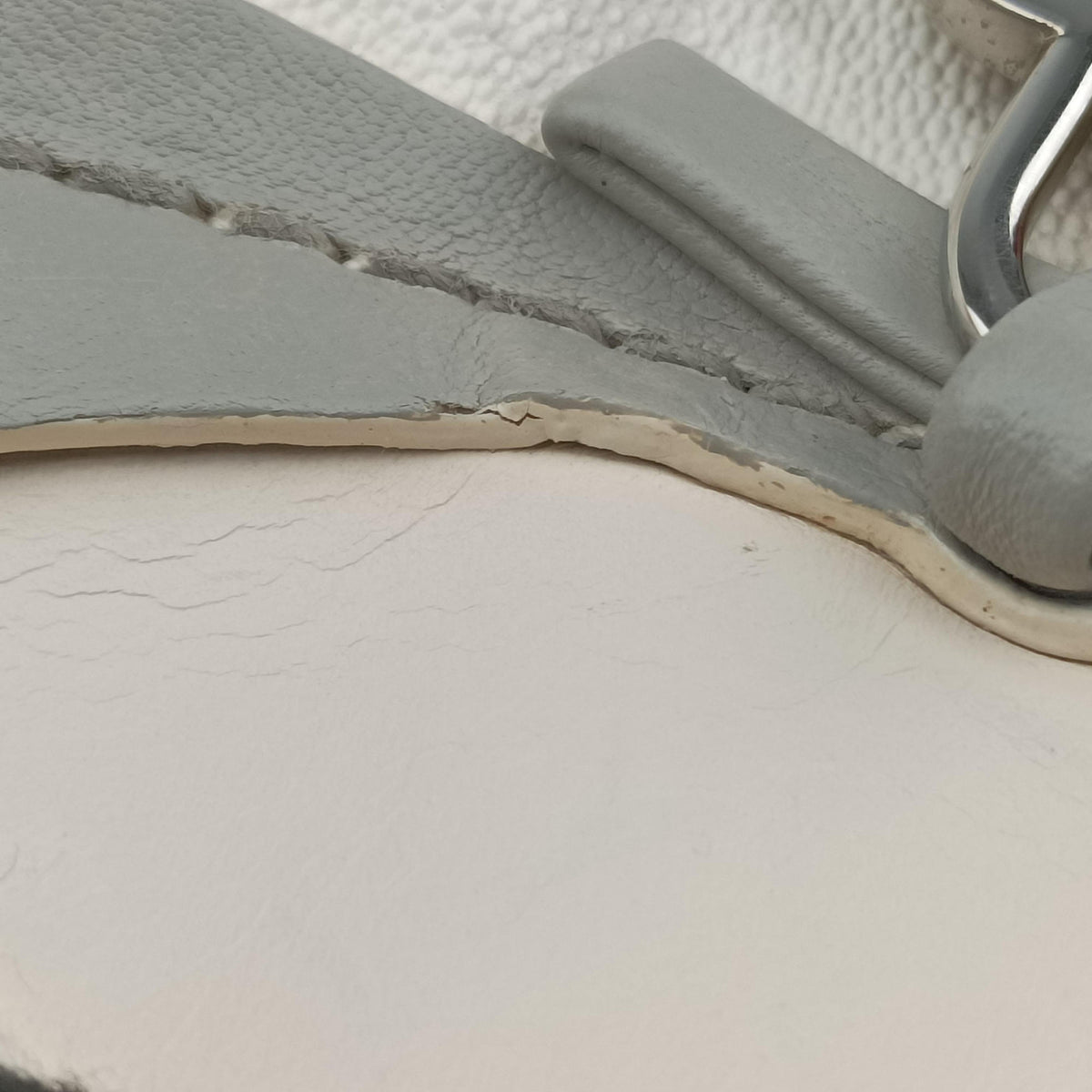 Pre-owned Christian Dior Romantique Trotter White×Gray PVC coated canvas  shoulderbag | stylenewstar