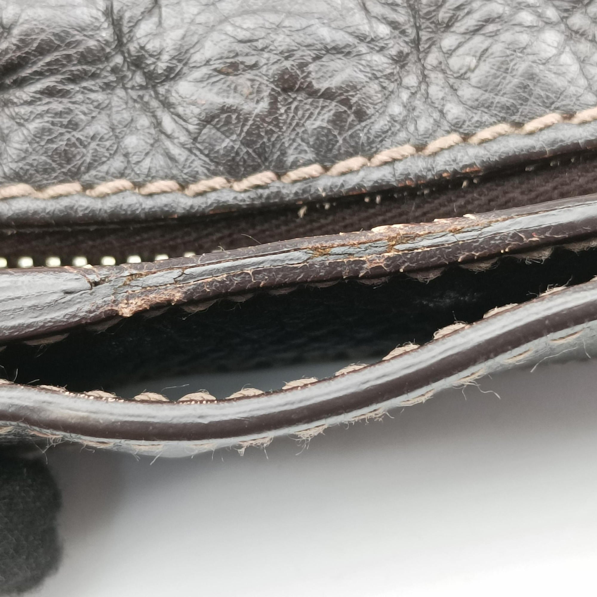 Secondhand Gucci Guccissima Messenger Brown leather 201448 shoulderbag | stylenewstar