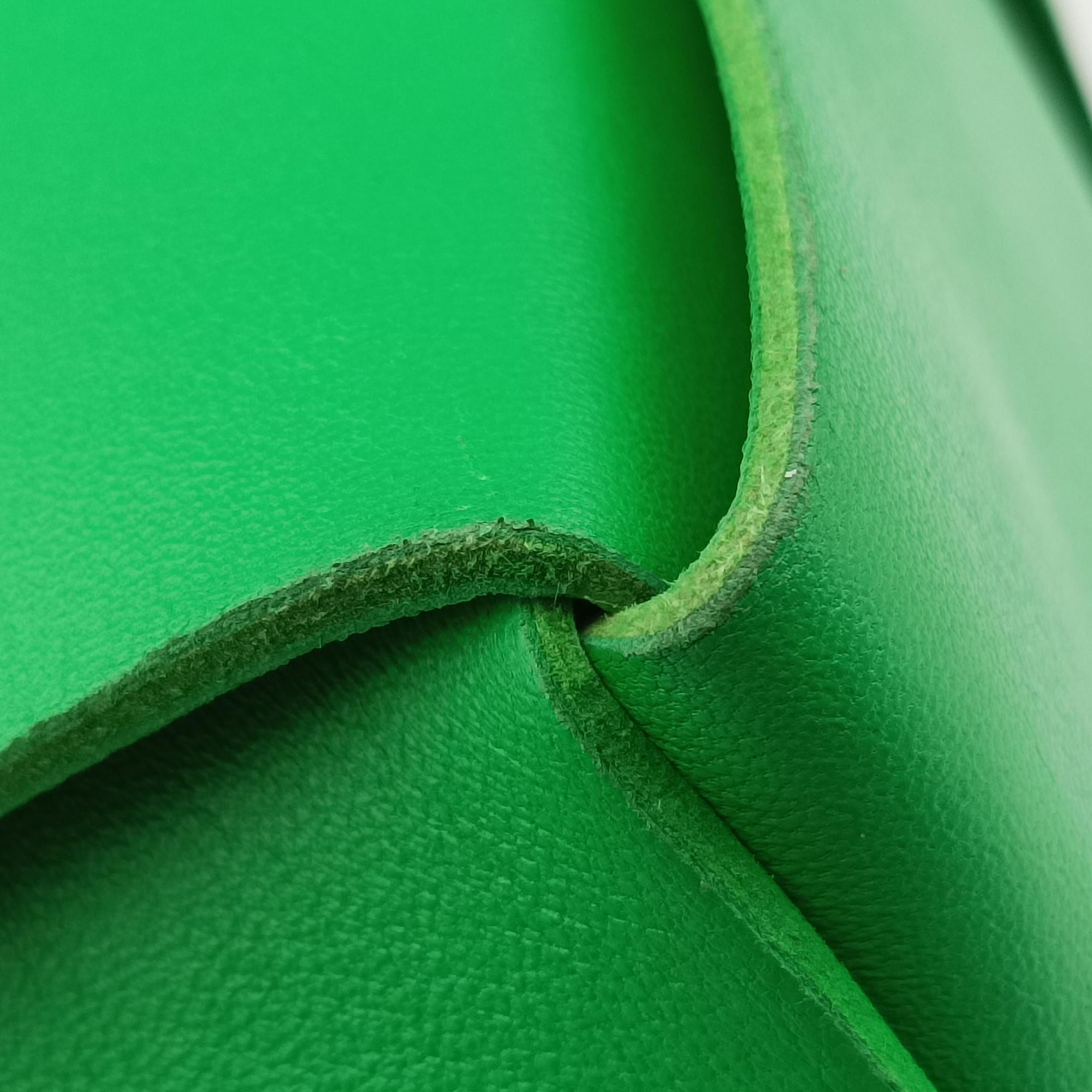 Vintage Bottega Veneta THE ARCO Tote Medium Green lambskin  handbag | stylenewstar