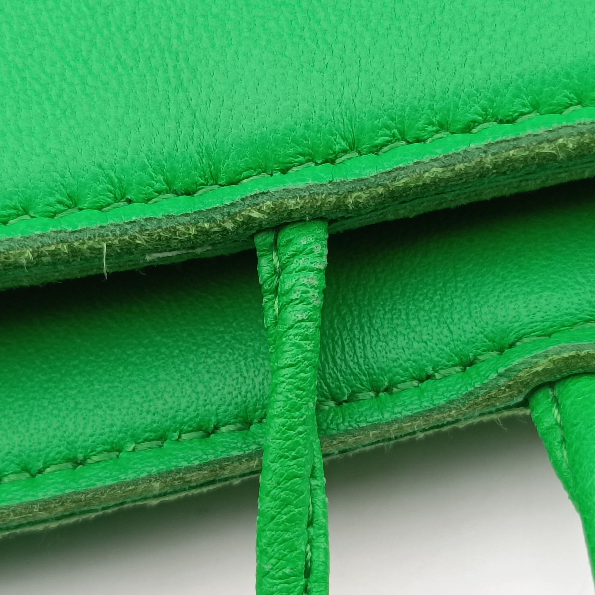 Vintage Bottega Veneta THE ARCO Tote Medium Green lambskin  handbag | stylenewstar