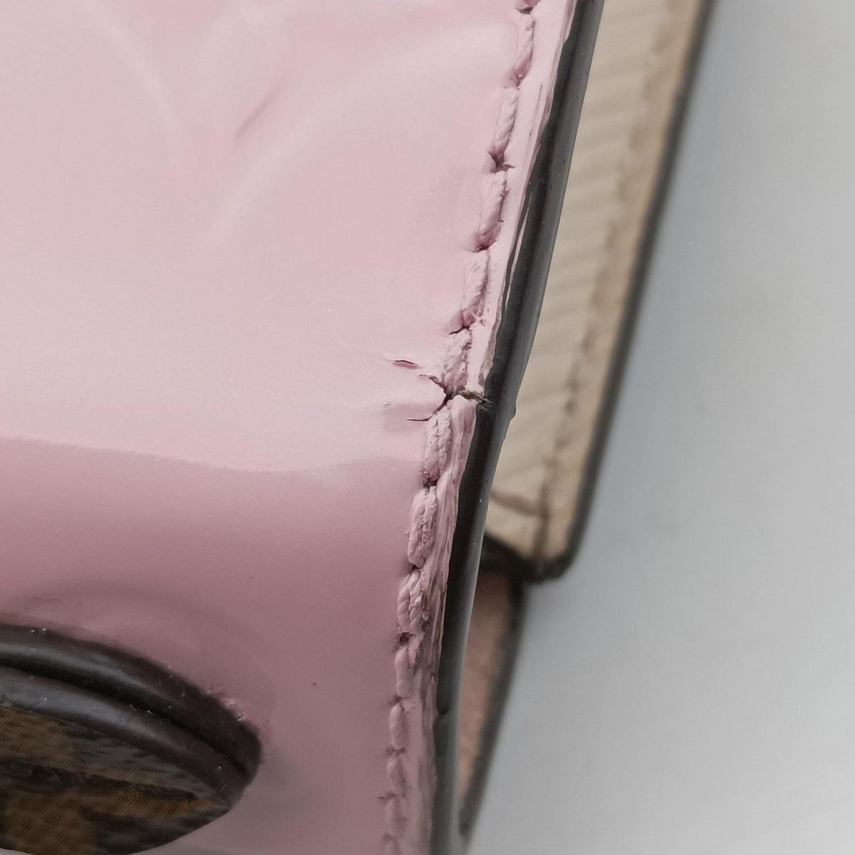 Pre-owned Louis Vuitton Spring Street PM ROSE BALLERINE Vernis×Monogram Canvas M90468 shoulderbag | stylenewstar