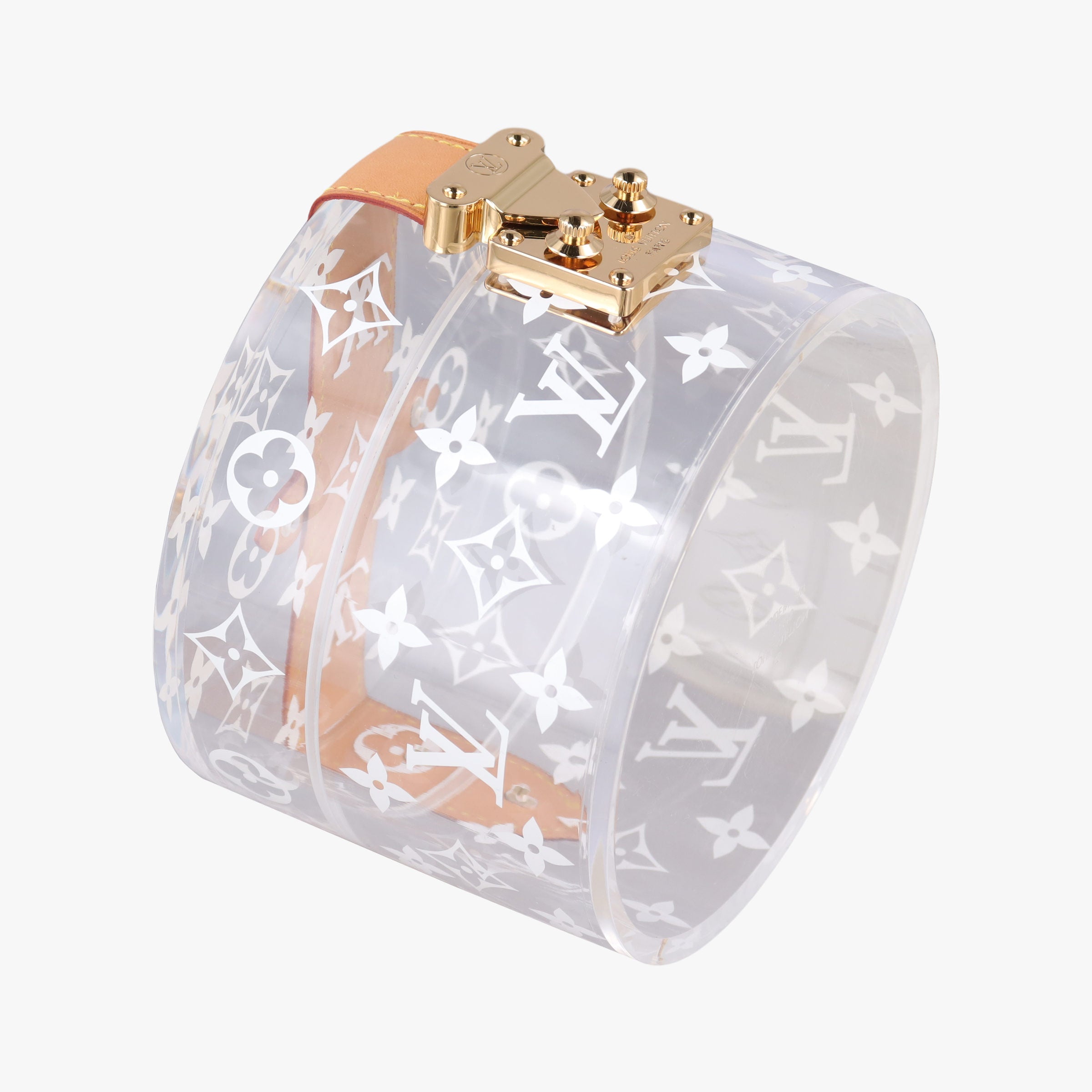 Pre-owned Louis Vuitton Box Scott Transparent Monogram Plexiglass  clutchbag | stylenewstar