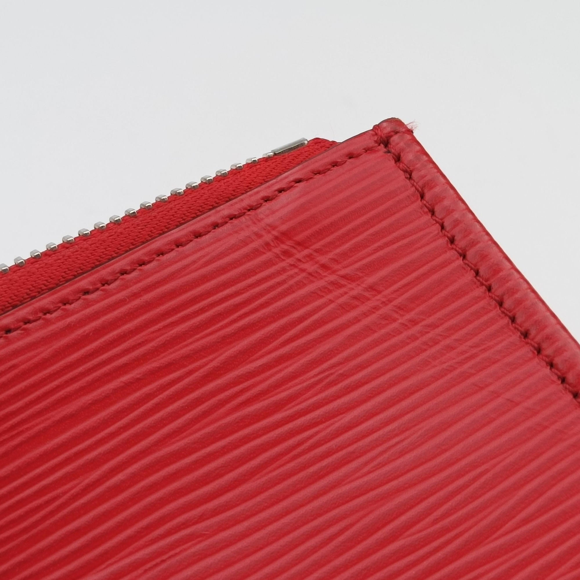Pre-owned Louis Vuitton Pochette Jour GM Supreme Collaboration ROUGE×white epi M67722 clutchbag | stylenewstar