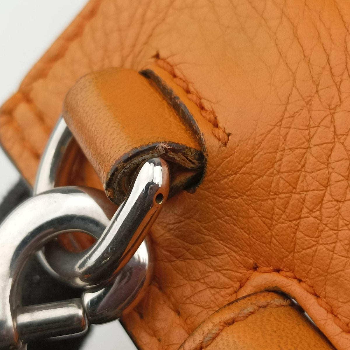 Pre-owned Gucci Bamboo Daily Orange Leather 370831 shoulderbag | stylenewstar