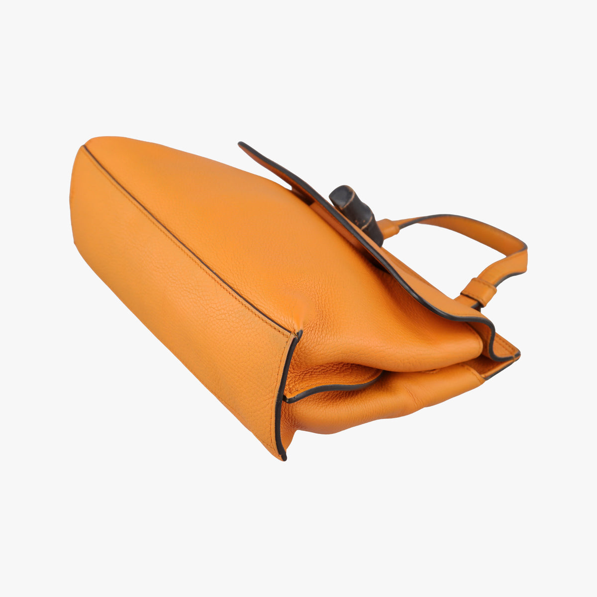 Pre-owned Gucci Bamboo Daily Orange Leather 370831 shoulderbag | stylenewstar
