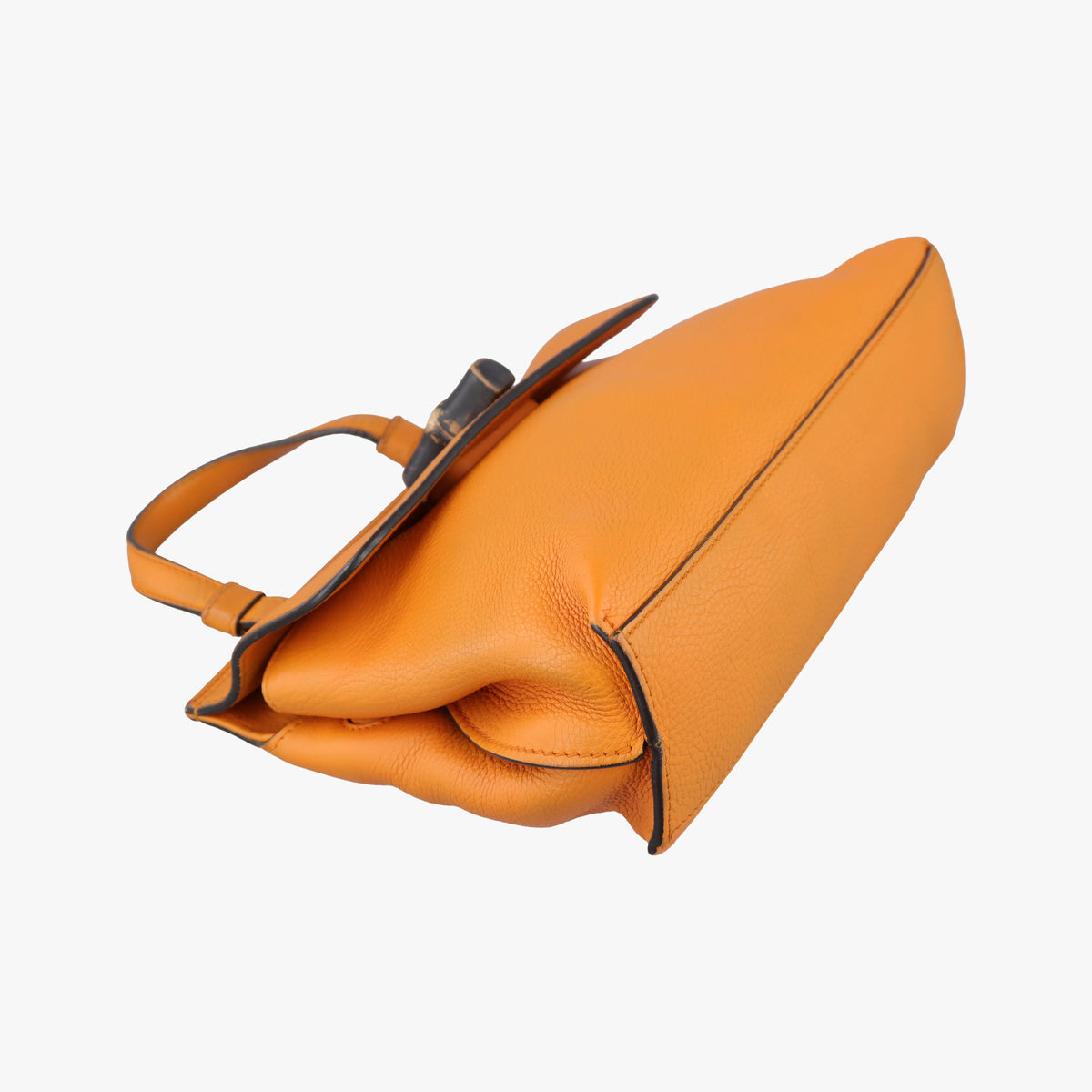 Pre-owned Gucci Bamboo Daily Orange Leather 370831 shoulderbag | stylenewstar