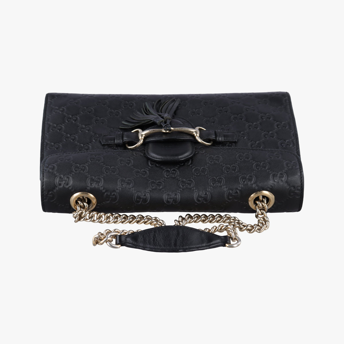 Pre-owned Gucci Emily Black Leather 295402 shoulderbag | stylenewstar