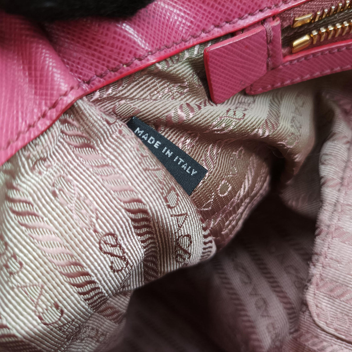 Vintage Prada Galleria Pink SAFFIANO Leather BN1874 handbag | stylenewstar