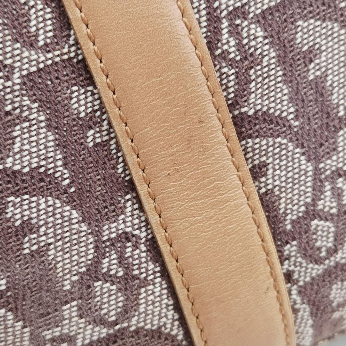 Pre-owned Christian Dior Trotter Tote Beige canvas × Leather  handbag | stylenewstar