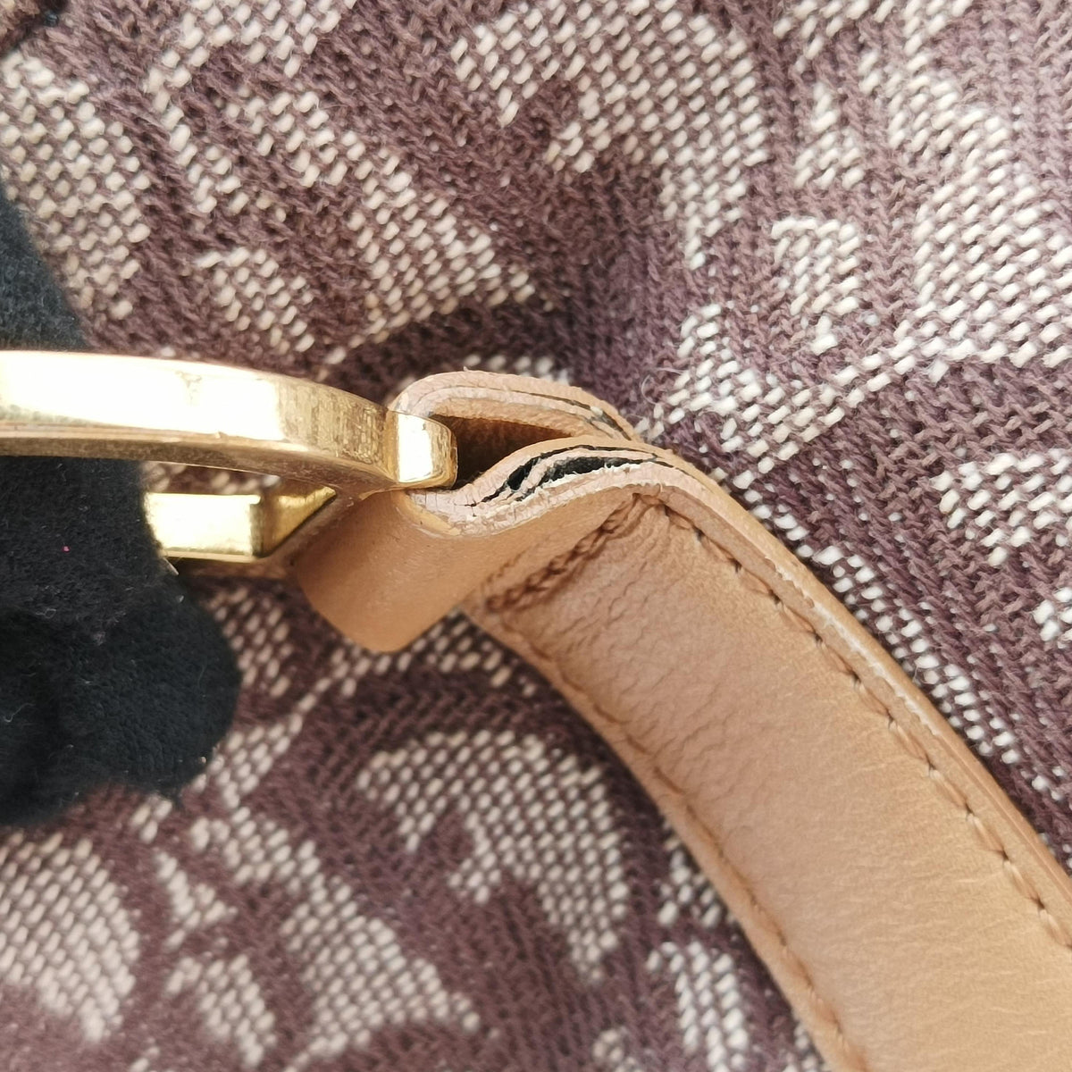 Pre-owned Christian Dior Trotter Tote Beige canvas × Leather  handbag | stylenewstar