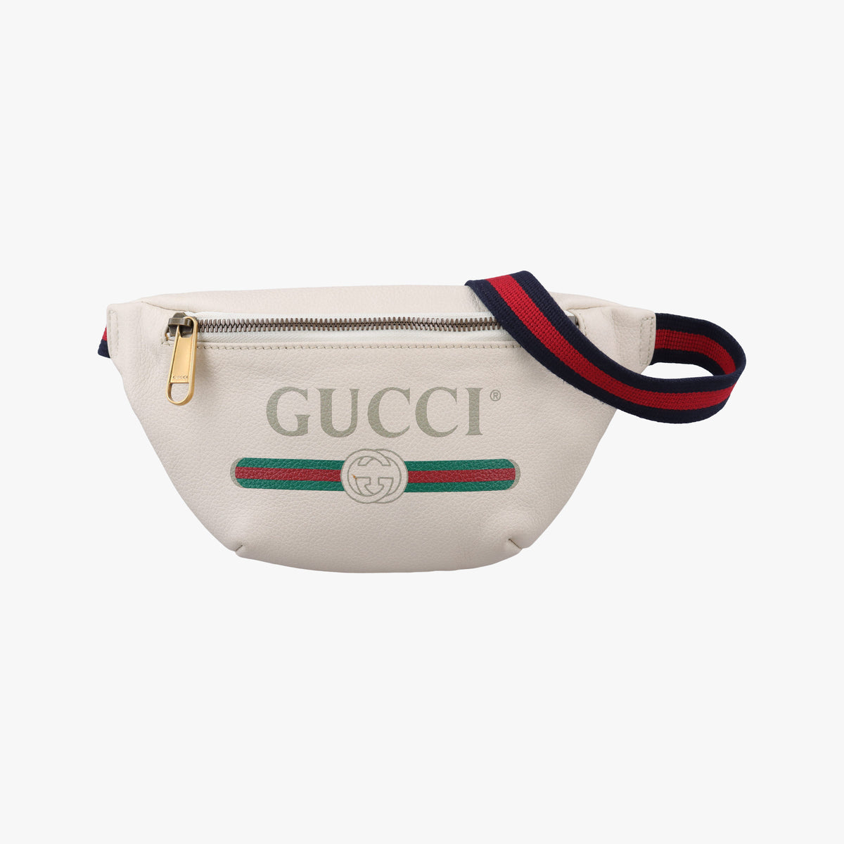 Pre-owned Gucci Print White Leather 527792 bum bag/waist bag | stylenewstar