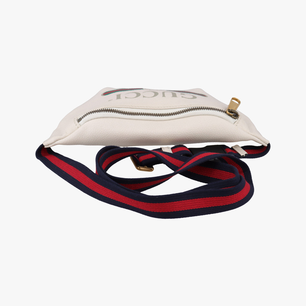 Pre-owned Gucci Print White Leather 527792 bum bag/waist bag | stylenewstar