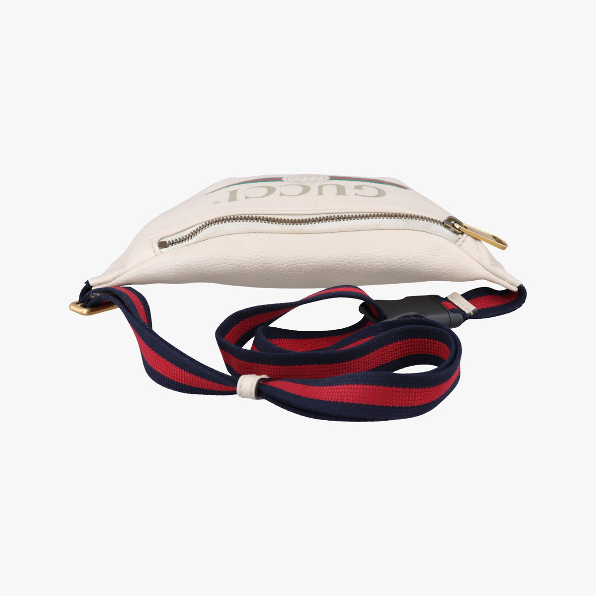 Pre-owned Gucci Print White Leather 527792 bum bag/waist bag | stylenewstar