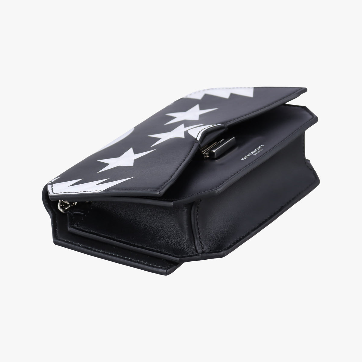 Vintage Givenchy Bow cut Star Black x White Leather  shoulderbag | stylenewstar