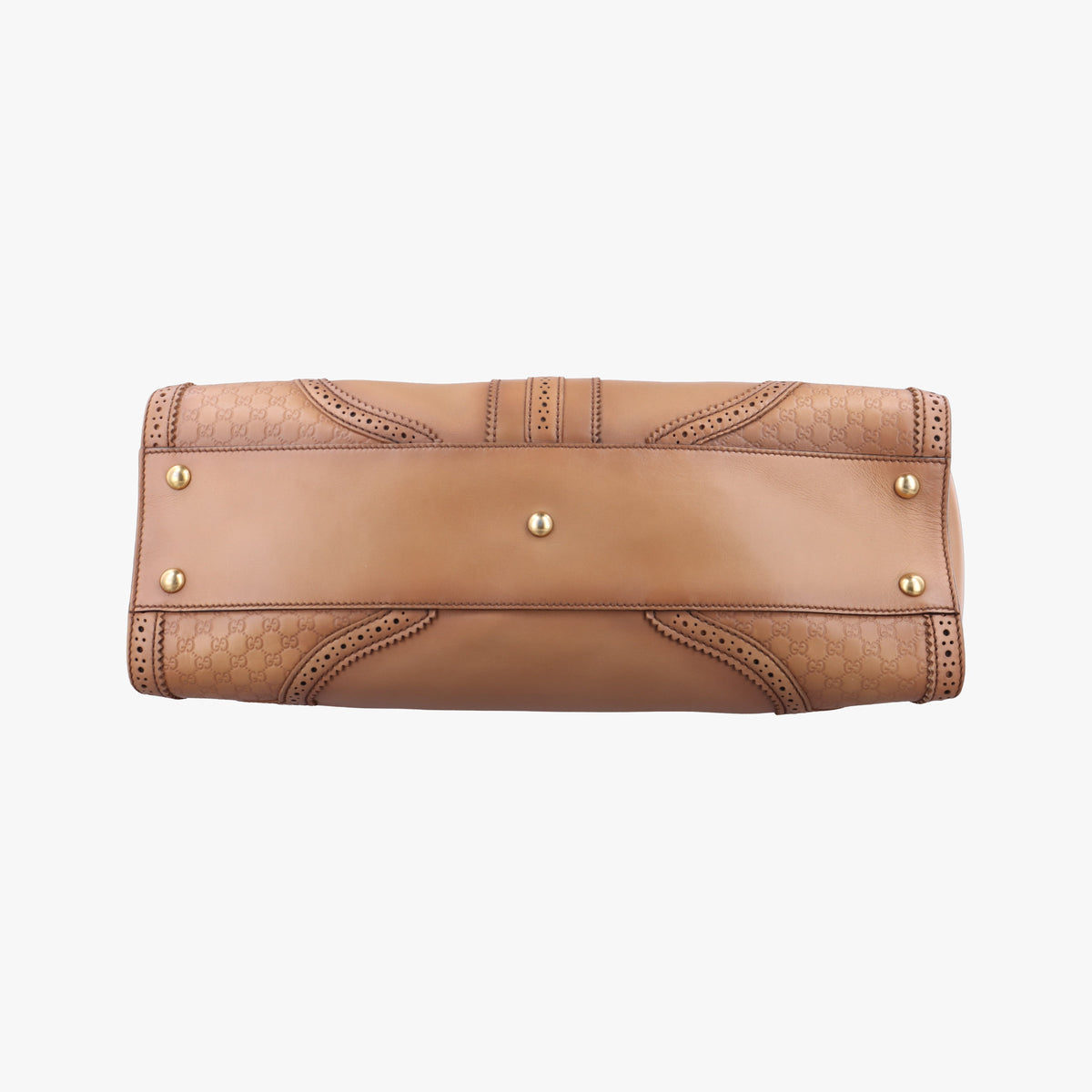 Secondhand Gucci Duilio Brogue Camel Leather 296901 shoulderbag | stylenewstar
