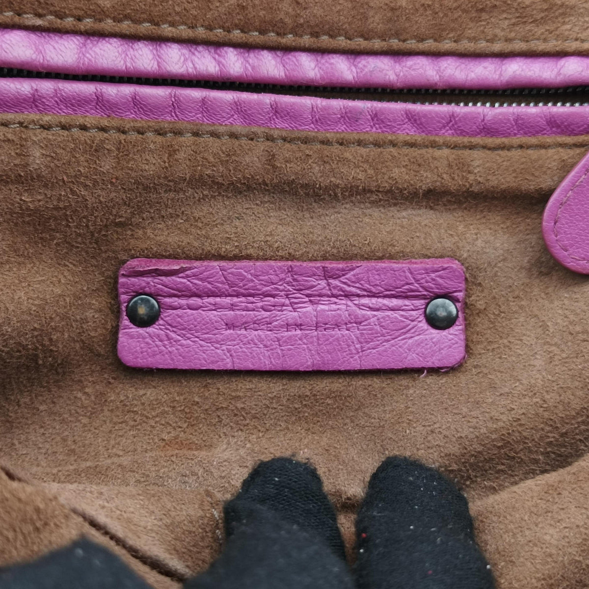 Secondhand Bottega Veneta NODINI Intrecciato Purple lambskin  shoulderbag | stylenewstar