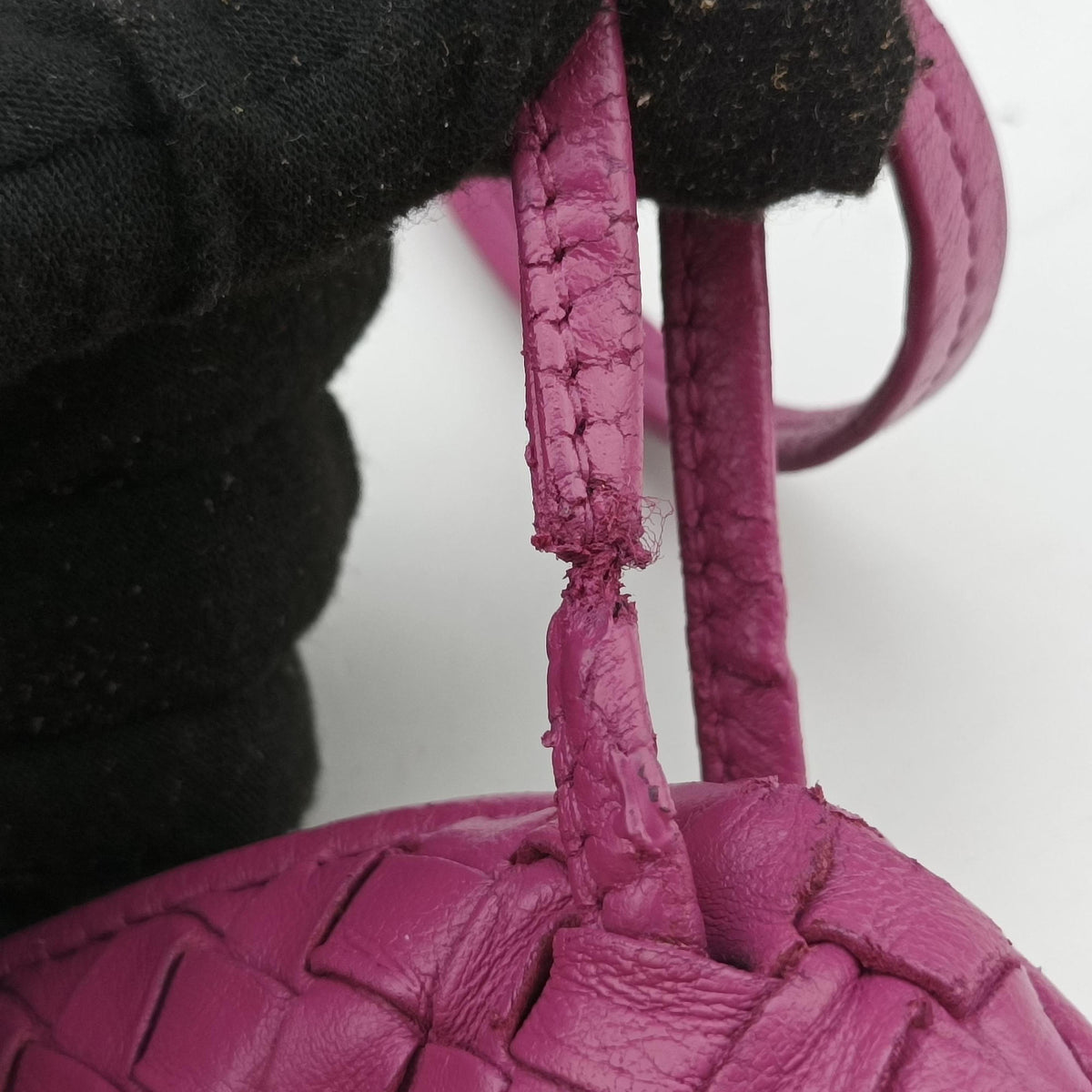 Secondhand Bottega Veneta NODINI Intrecciato Purple lambskin  shoulderbag | stylenewstar