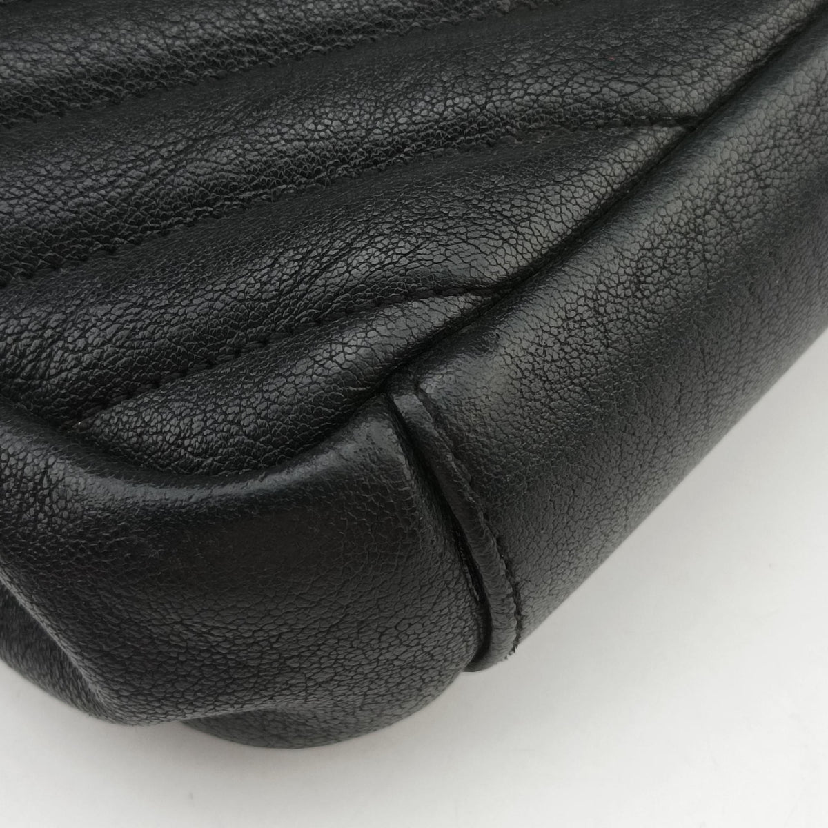 Pre-owned Yves Saint Laurent COLLEGE Black Leather 428056 shoulderbag | stylenewstar