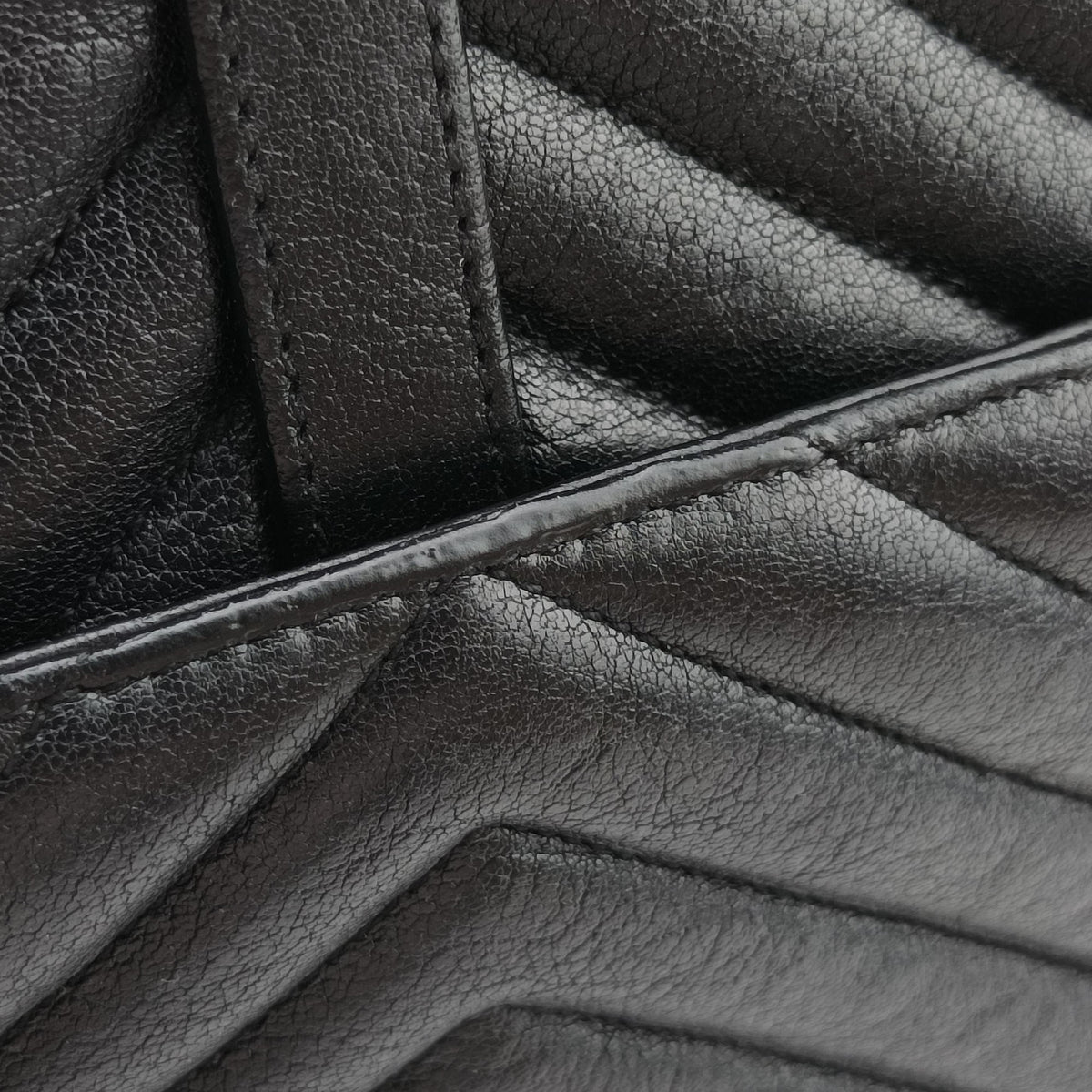Pre-owned Yves Saint Laurent COLLEGE Black Leather 428056 shoulderbag | stylenewstar