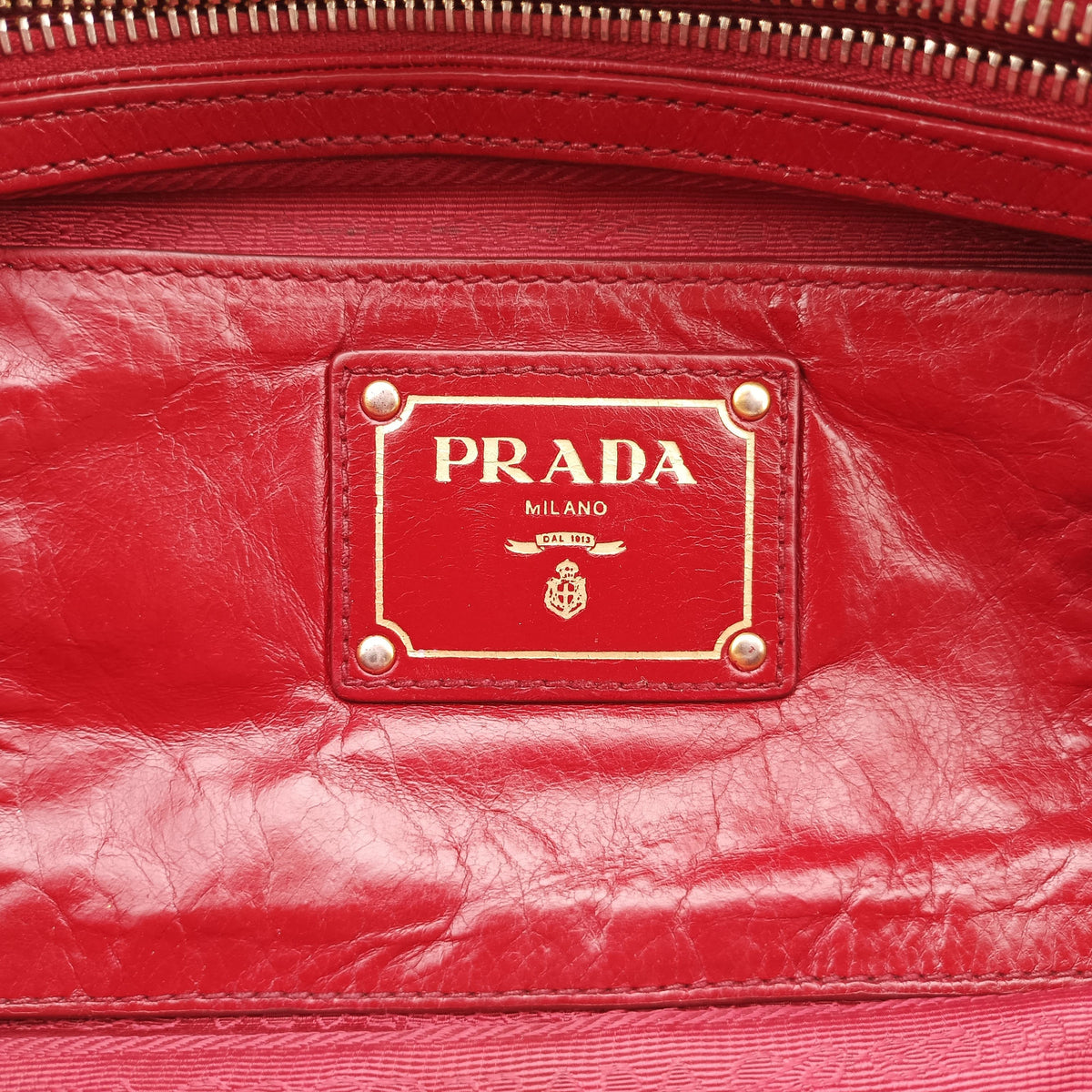 Pre-owned Prada Boston Bag Red Leather BL0821 shoulderbag | stylenewstar