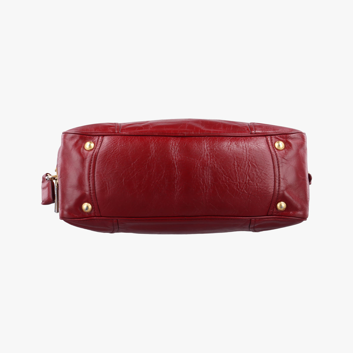 Pre-owned Prada Boston Bag Red Leather BL0821 shoulderbag | stylenewstar
