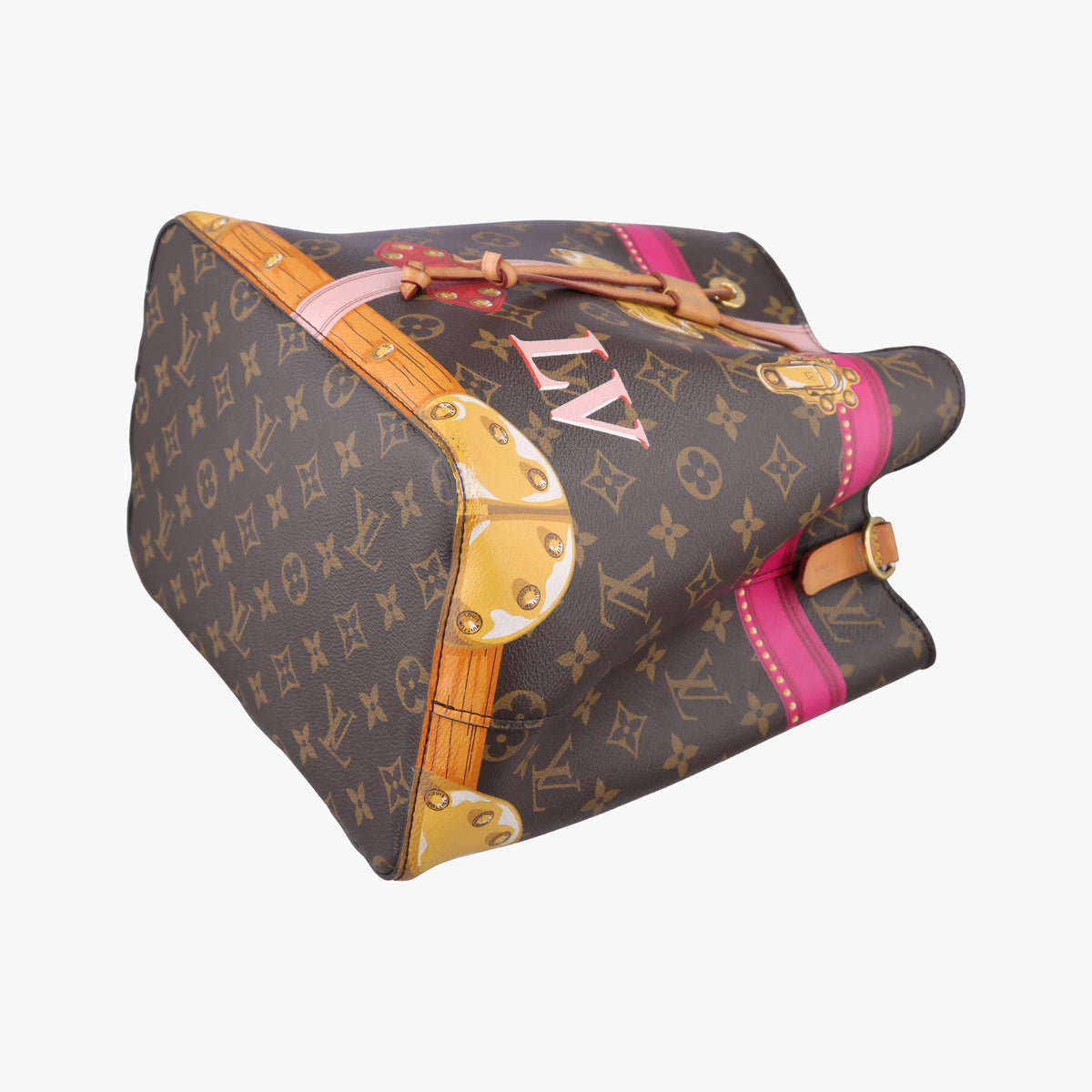 Pre-owned Louis Vuitton NeoNoe brown×Multicolor Monogram Summer Trunk Canvas M40649 shoulderbag | stylenewstar